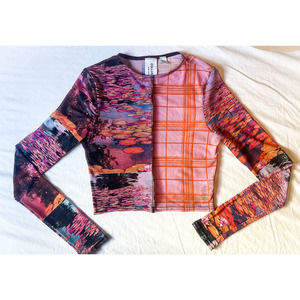 COLLUSION printed transparent top